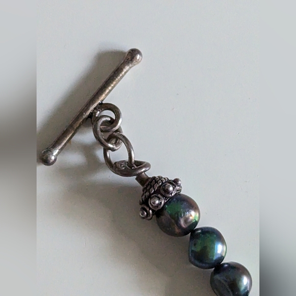 $92 Beautiful Sterling, Pearl & Kyanite Smokey Quartz- 92 Grams - Picture 8 of 16